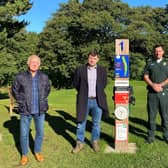 From left, club director David Higginbottom, Robert Largan MP, James Hornby of EMAS, and club captain Phil Goodwin.