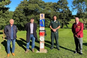 From left, club director David Higginbottom, Robert Largan MP, James Hornby of EMAS, and club captain Phil Goodwin.