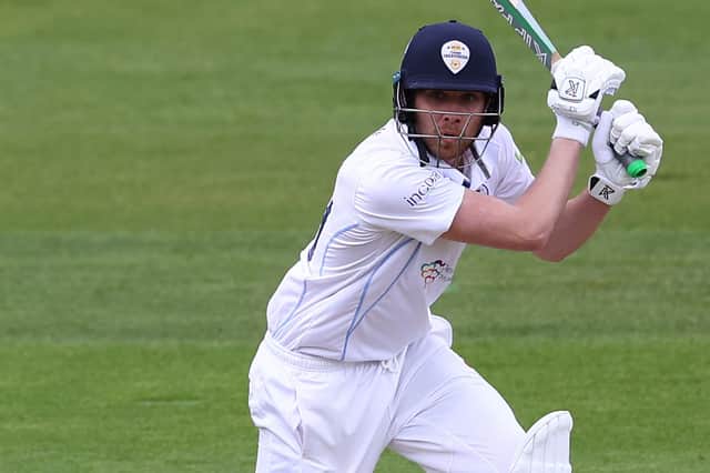 Matt Critchley hit a century for Derbyshire on day one. (Photo by Michael Steele/Getty Images)