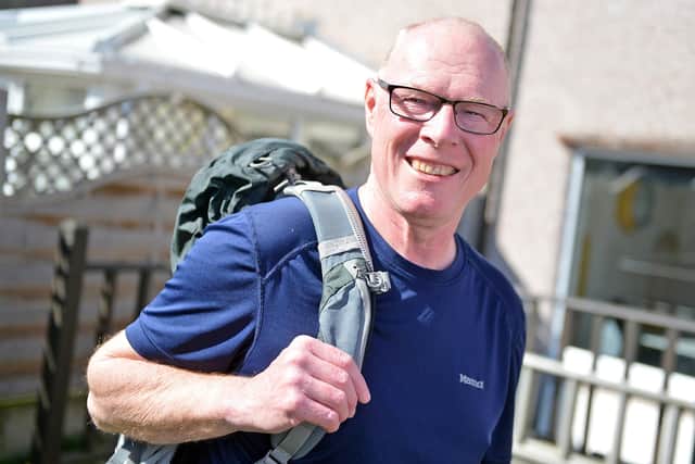 Jim will be walking miles every day for 100 days to raise money for the Alzheimer's Society. Picture by Brian Eyre.