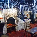 It took four members of staff three weeks to put up the 70,000 lights and 5,000 baubles as well as giving different rooms different themes.