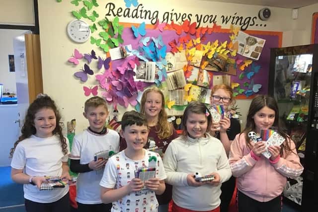 Pupils at Fairfield Endowed Junior School took part in a Book in a Box competition