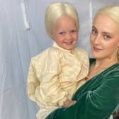 Lulu with the actress Phia Saban, playing on-screen mum Queen Helaena Targaryen. (Photo: Emma Hopkins)