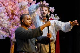 Orlando (Christian Joel) and Zoroastro (Jolyon Loy) in Buxton International Festival's Orlando. Photo by David John King