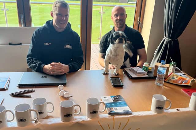 James Wild and Joe Bishop from Building Bridges are inviting the community to an open day at Buxworth Club on Remembrance Day. Phto submitted