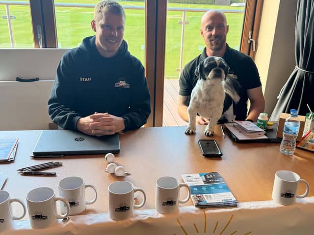 James Wild and Joe Bishop from Building Bridges are inviting the community to an open day at Buxworth Club on Remembrance Day. Phto submitted