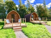Glamping pods at Longnor Wood Holiday Park near Buxton which has been named as a finalist in the Peak District, Derbyshire and Derby Tourism Awards
