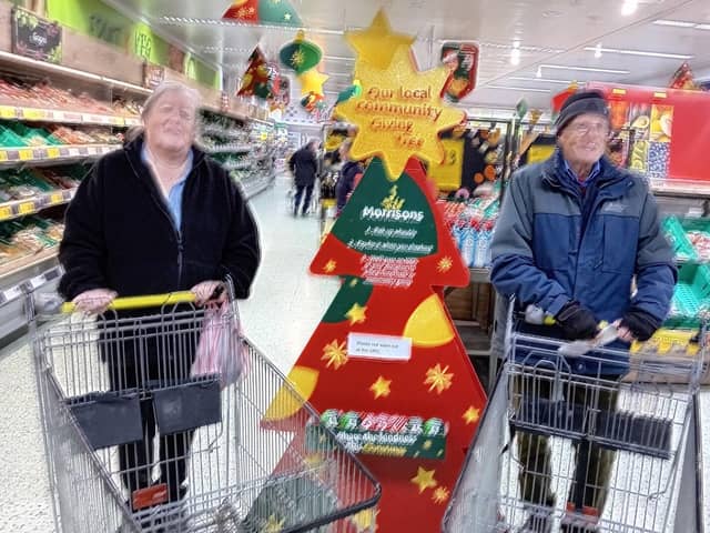 Cath and Roger from waste not want with the giving tree