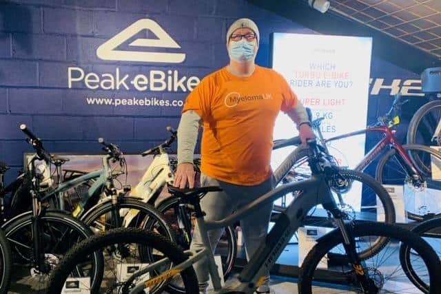David Bamforth will be taking on the 50 mile ride on a bike donated by Peak eBikes.