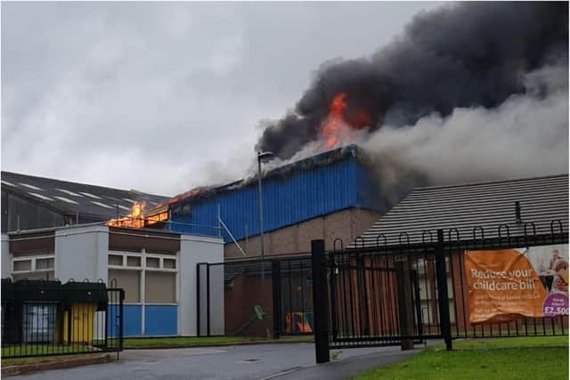 Fire has ripped through the Fairfield Centre in Buxton.