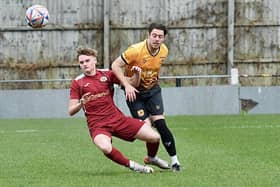 Harry Dean gets a shot in during Saturday's win. Photo by John Fryer.