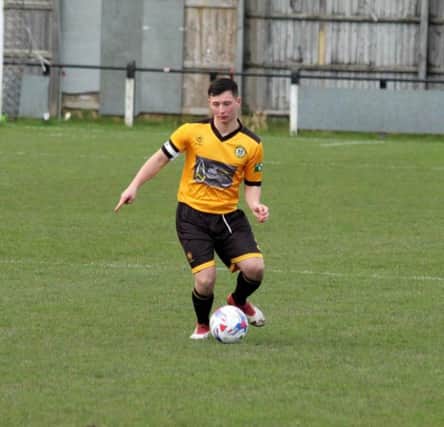 Mason Fallon is aiming for promotion for New Mills next season. Pic by Beth Lee.