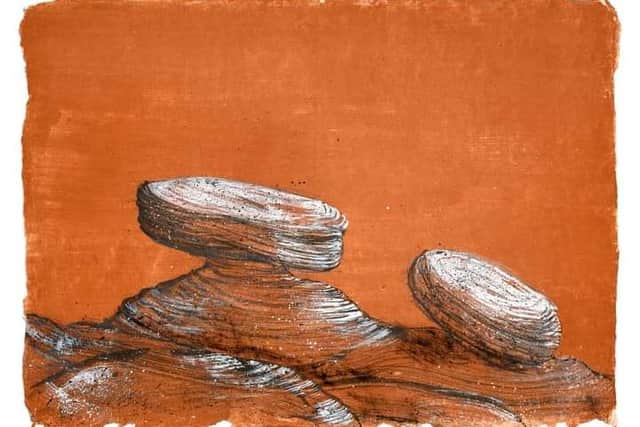 Some pieces were inspired the rock formations of the Peak District.