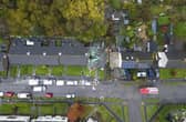 The explosion has torn through the roof of the bungalow. 
Image: Lee McLean / SWNS