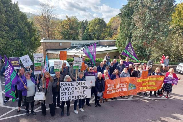 As dozens of campaigners picketed outside County Hall, in Matlock, on Thursday, October 13, Derbyshire County Council’s Cabinet agreed the phased closure of the following centres – Ashbourne and Wirksworth combined, Renishaw, Coal Aston and Newhall, as well as Whitemoor in Belper and Oxcroft Lane, Carter Lane and Whitwell in Bolsover district.