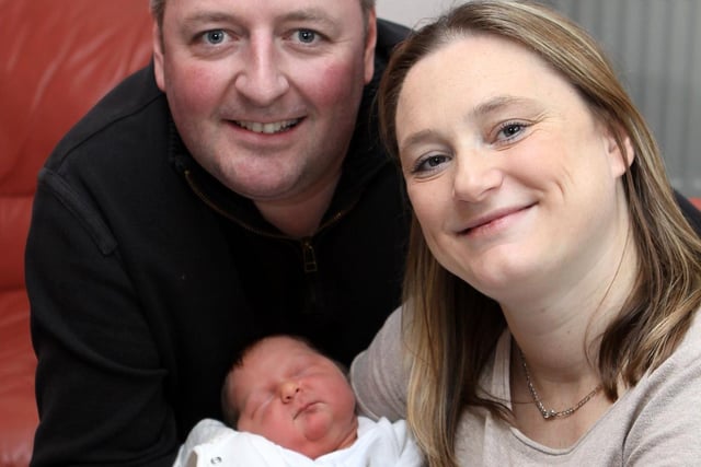 Paul and Vanessa Verity with baby Kathryn was born on New Year's Day in January 2012. Photo Jason Chadwick