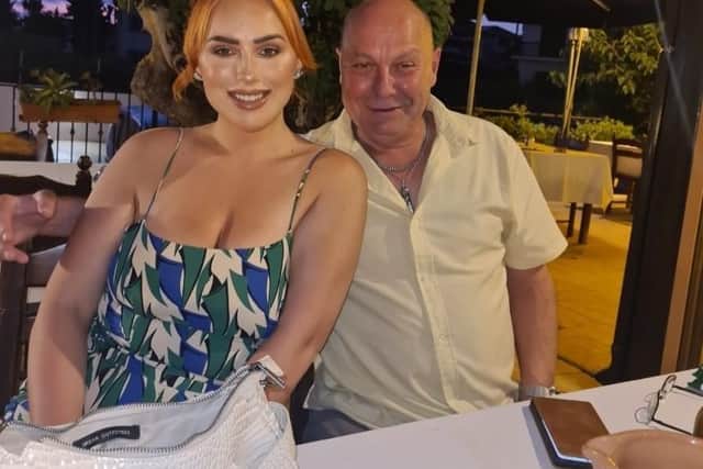 Jordyn and her dad Martin, Sid, Mellor on holiday. Photo submitted