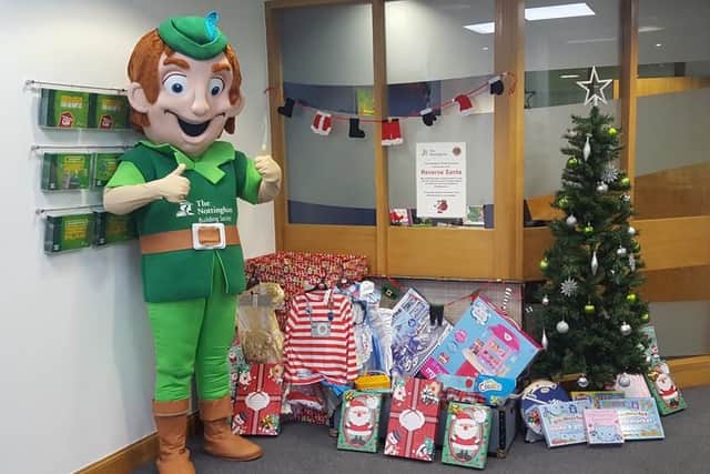 Presents left at Nottingham Building Society during a previous year