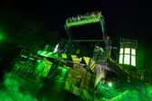 The 78-foot high top-spin Toxicator, the park's newest ride opened this weekend.