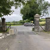 The gate pillar at the Tissington Estate in the village was destroyed by an ‘errant tractor and trailer’ about a week ago, on June 30. (Photo: Tissington Estate)