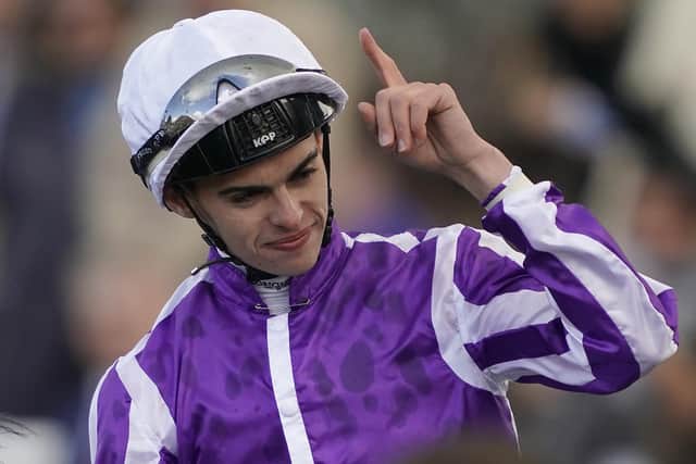 Donnacha O'Brien, pictured in his days as champion jockey in Ireland, trains Piz Badile, our expert's fancy for Saturday's Cazoo Derby. (PHOTO BY: Alan Crowhurst/Getty Images)