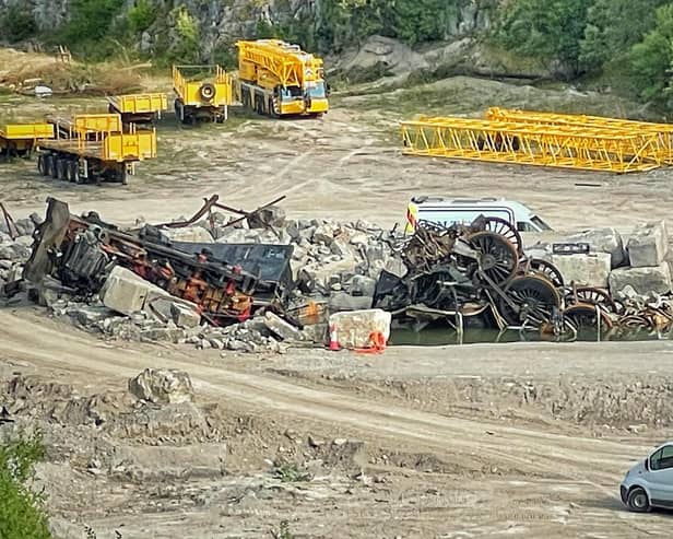 Filming for the new Mission Impossible movie took place at Darlton Quarry in Stoney Middleton on Friday September 10. Photo - Peter Dalton