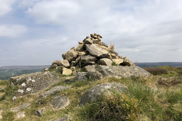 John Moss gathered this shot of cairn stones under the rolling skies of Eyam Moor, looking north towards Stanage Edge.