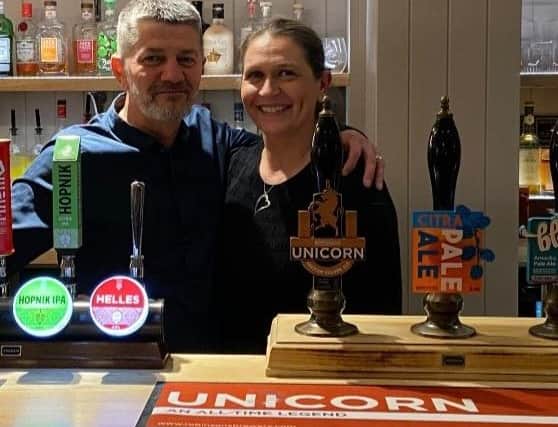A married couple, Geof and Di,  will be bringing ‘cracking’ Sunday roasts to a recently reopened Disley pub. Photo submitted