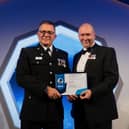 PC Geoff Marshall, left, was named as a regional winner at the Police Federation Bravery Awards. Photo - Anderson Photography