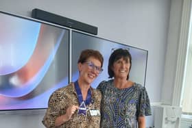 Sharon Hyde from Stepping Hill Hospital receiving her Cavell Star Award for going above and beyond for mums and babies. Photo submitted