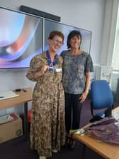 Sharon Hyde from Stepping Hill Hospital receiving her Cavell Star Award for going above and beyond for mums and babies. Photo submitted