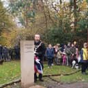 New Mills Town Council unveiled a new memorial to the late Queen on Remembrance Day. Photo New Mills Town Council