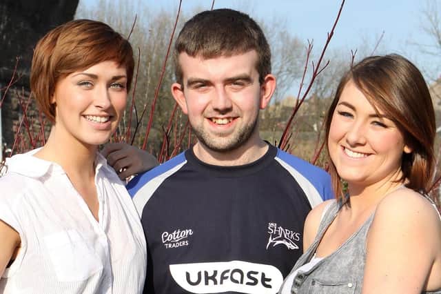 Rebekah Kirkham, Matthew Stone and Jodie Dennehy parachuted to raise money for the Christie Hospital in March 2012. Photo Jason Chadwick