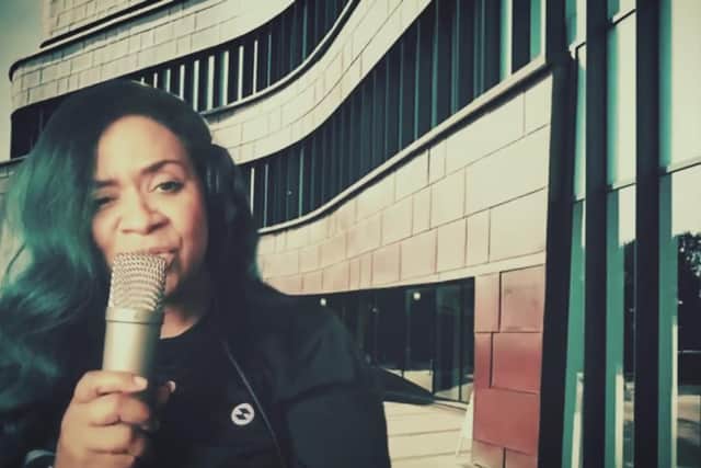 Happy Mondays’ Rowetta Idah lends her strong voice to the backing vocals