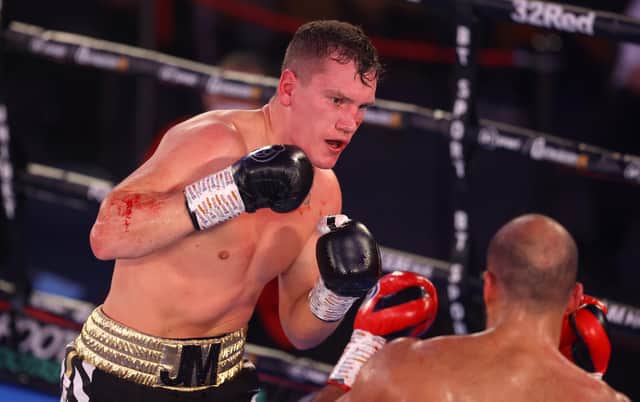 Jack Massey, pictured in action in London last November, was again victorious against Frenchman Engin Karakaplan.  (Photo: Getty Images)