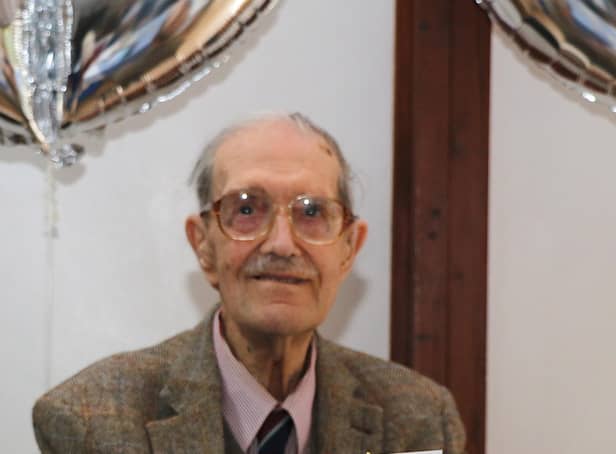 Oliver Gomersal celebrates his 100th birthday