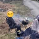 A 'wild' camper in Stanage, Derbyshire. Image from the Peak District National Park Authority.