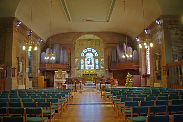 Interior of St John's Church. including organ