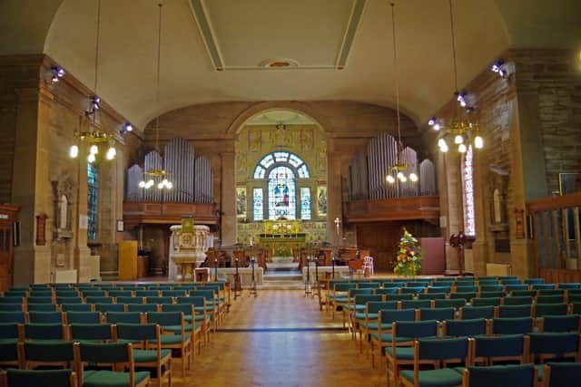 Interior of St John's Church. including organ