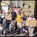 Whaley Bridge protesters speak out against new oil field plans. Pic submitted