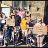 Whaley Bridge protesters speak out against new oil field plans. Pic submitted