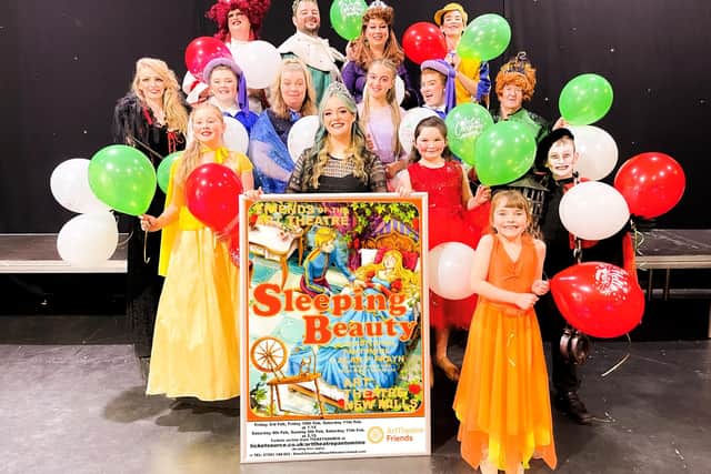 New Mills Panto cast getting ready for next month's performances. Pic submitted