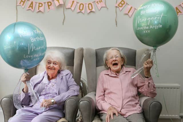 Margaret Walsh and Muriel Ross-Sharp, both residents at The Argyle in Buxton, turned 100 within a day of each other.