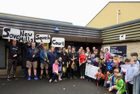 More than 50 people have protested about the closure of the squash court and 1,100 have signed a petition. Photo submitted