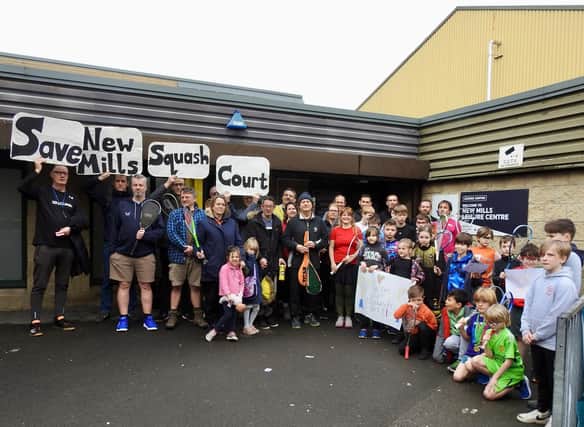 More than 50 people have protested about the closure of the squash court and 1,100 have signed a petition. Photo submitted