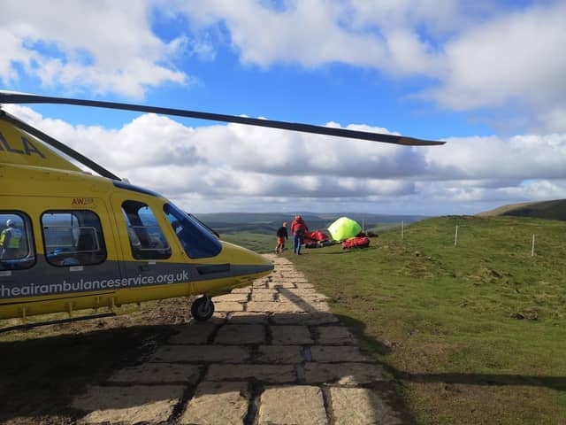 A number of different emergency response teams were called to the incident. Credit: Edale Mountain Rescue Team