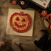 The limited-edition Jack-‘o-lantern pizza.