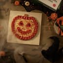 The limited-edition Jack-‘o-lantern pizza.