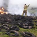 Three men have been arrested following the fire. Picture: Derbyshire Fire & Rescue Service.