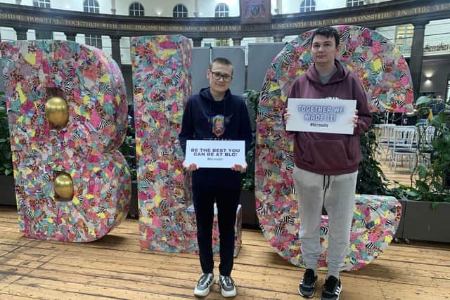 Ashton and Reece celebrate their joint success